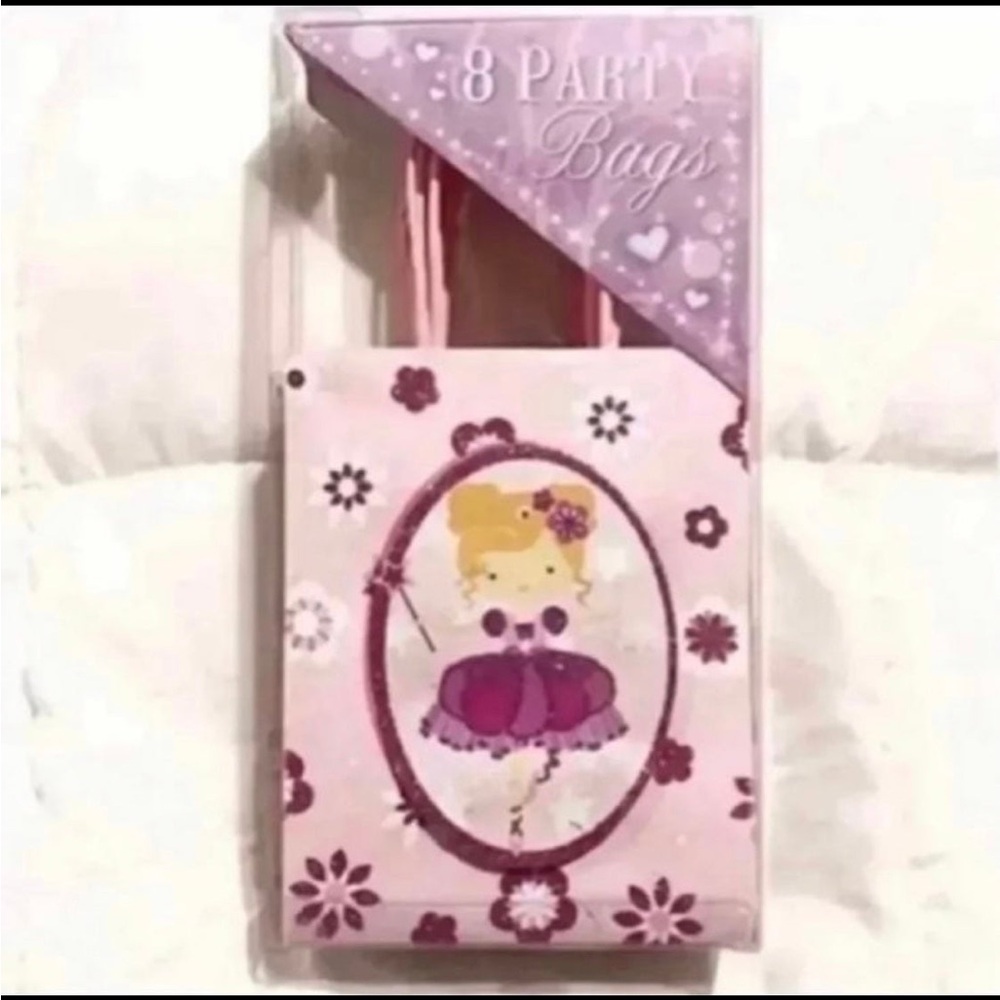 punch studios glitter princess party bags NIB